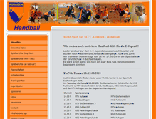 Tablet Screenshot of mtvauhagen-handball.de